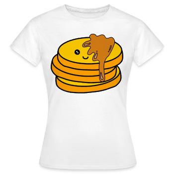 Crêpes kawaii au sirop - T-shirt Femme - blanc - Devant - AI Model Female 172 dark (172cm)