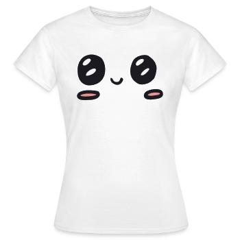 kawaii tears of joy - Women's T-Shirt - white - Front - AI Model Female 172 dark (172cm)
