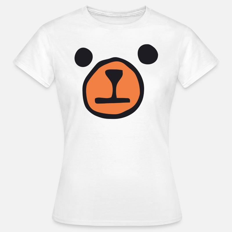 Bjørn ansigt - Bjørn - T-shirt dam - vit
