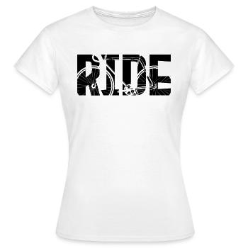 faire du vélo de route - T-shirt Femme - blanc - Devant - AI Model Female 172 dark (172cm)