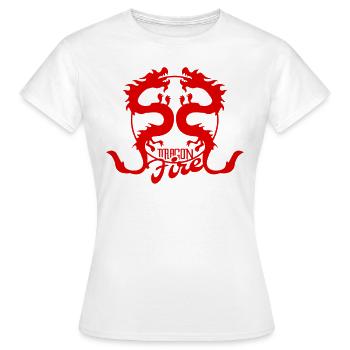 Arts Martiaux Fantasy Dragon Feu. Dragons de Chine - T-shirt Femme - blanc - Devant - AI Model Female 172 dark (172cm)