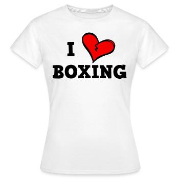 J’adore la boxe - T-shirt Femme - blanc - Devant - AI Model Female 172 dark (172cm)