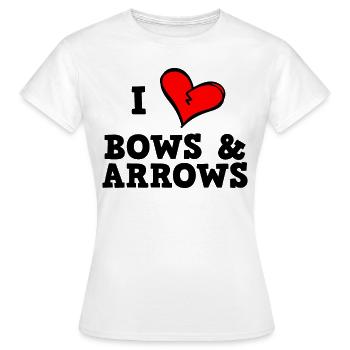 J’adore l’arc et les flèches - T-shirt Femme - blanc - Devant - AI Model Female 172 dark (172cm)