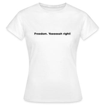Liberté - T-shirt Femme - blanc - Devant - AI Model Female 172 dark (172cm)