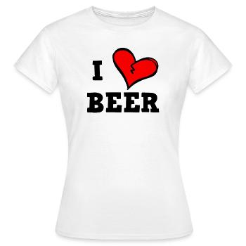 J’adore la bière - T-shirt Femme - blanc - Devant - AI Model Female 172 dark (172cm)