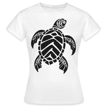 Tortue marine - T-shirt Femme - blanc - Devant - AI Model Female 172 dark (172cm)