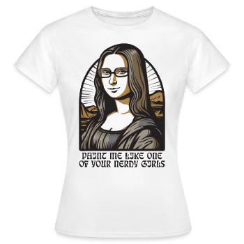 Le rat de bibliothèque ringard Lisa Mona - T-shirt Femme - blanc - Devant - AI Model Female 172 dark (172cm)
