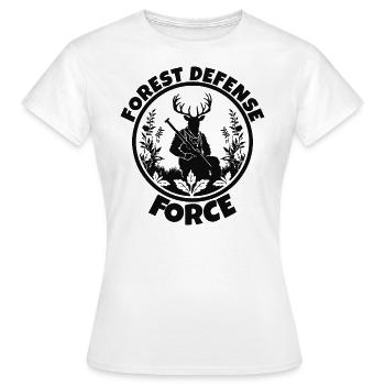 Hirschbulle Mitglied des Wald und Dschungel Schutz - Frauen T-Shirt - Weiß - Vorne - AI Model Female 172 dark (172cm)