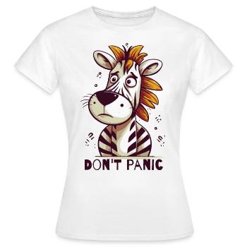 Pas de panique, zèbre ! - T-shirt Femme - blanc - Devant - AI Model Female 172 dark (172cm)