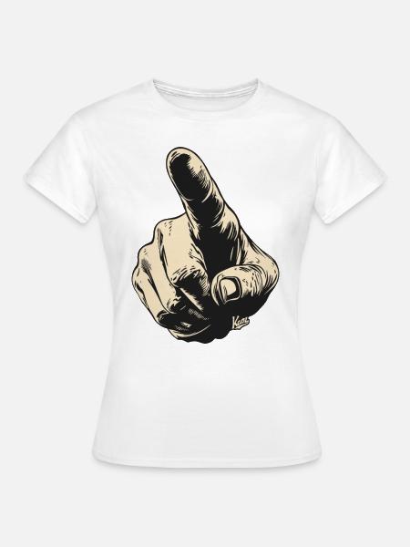 Zeigefinger - Frauen T-Shirt - Weiß