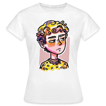 Garçon intelligent et intelligent - T-shirt Femme - blanc - Devant - AI Model Female 172 dark (172cm)