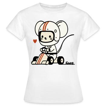 Go-Kart Mouse Racer - Women's T-Shirt - white - Front - AI Model Female 172 dark (172cm)
