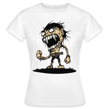 Homme des cavernes en colère affamé - T-shirt Femme - blanc - Devant - AI Model Female 172 dark (172cm)