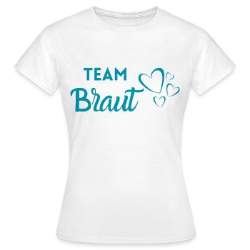 Team Braut - Frauen T-Shirt - Weiß - Vorne - AI Model Female 172 dark (172cm)
