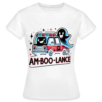 Am-Boo-Lance Ambulance Driver Paramedics EMS Hallo - Women's T-Shirt - white - Front - AI Model Female 172 dark (172cm)