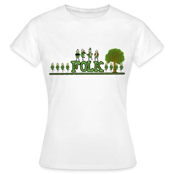 Groupe folklorique irlandais - T-shirt Femme - blanc - Devant - AI Model Female 172 dark (172cm)