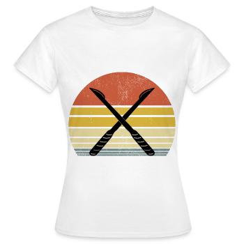 Rétro chirurgien chirurgie Chirurgien Docteur chirurgien Chirurgiens - T-shirt Femme - blanc - Devant - AI Model Female 172 dark (172cm)