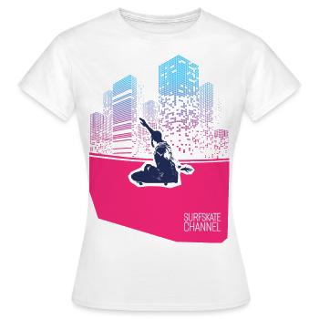 Surfskate Channel - Women's T-Shirt - white - Front - AI Model Female 172 dark (172cm)