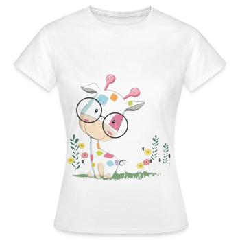 La petite girafe - T-shirt Femme - blanc - Devant - AI Model Female 172 dark (172cm)