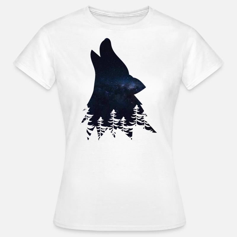Wolf silhouette - Women's T-Shirt - white