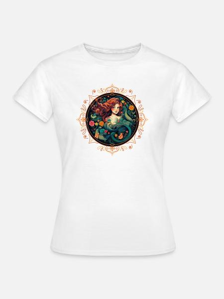 Meerjungrau Bunt - Frauen T-Shirt - Weiß