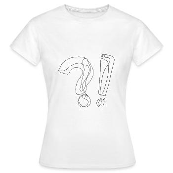 Fragezeichen Ausrufezeichen - Frauen T-Shirt - Weiß - Vorne - AI Model Female 172 dark (172cm)