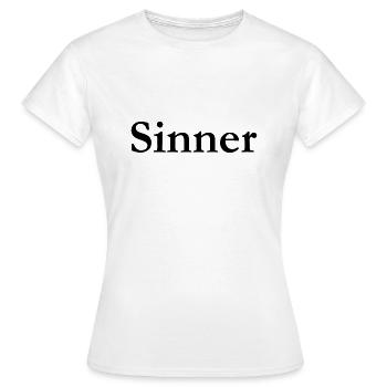 Sinner - Frauen T-Shirt - Weiß - Vorne - AI Model Female 172 dark (172cm)