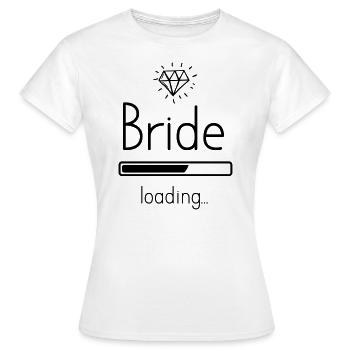 Bride - Women's T-Shirt - white - Front - AI Model Female 172 dark (172cm)