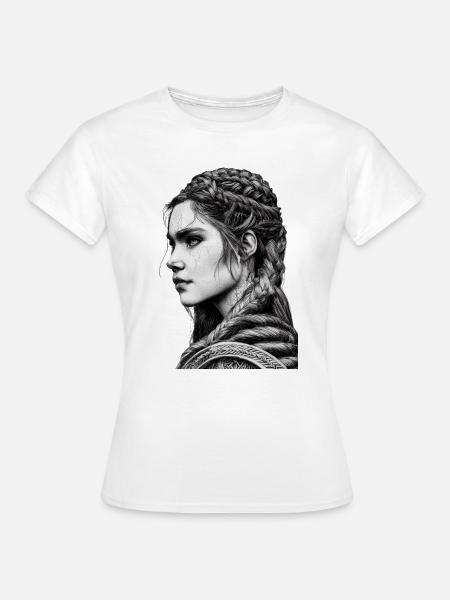 Junges Wikingermädel - Wikingerfrau - Wikingerin - Frauen T-Shirt - Weiß