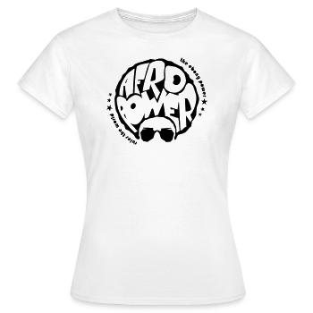 Afro-Power - Frauen T-Shirt - Weiß - Vorne - AI Model Female 172 dark (172cm)
