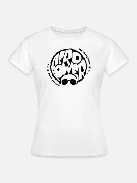 Afro-Power - Frauen T-Shirt - Weiß