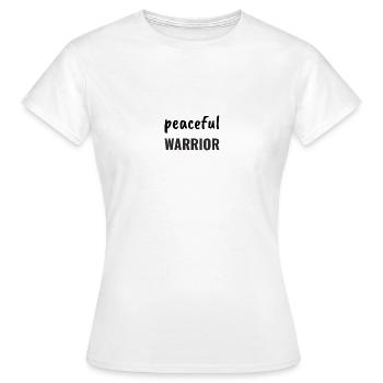 Peaceful Warrior - T-shirt Femme - blanc - Devant - AI Model Female 172 dark (172cm)