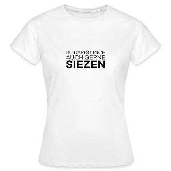 Du darfst mich auch gerne siezen - Frauen T-Shirt - Weiß - Vorne - AI Model Female 172 dark (172cm)