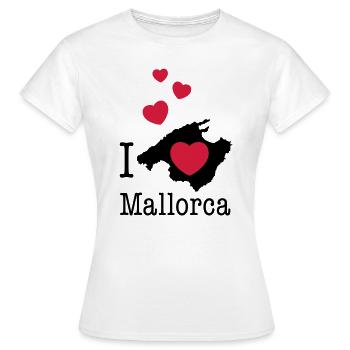 Mallorca Balearen Spanien Palme Ferieninsel Urlaub - Frauen T-Shirt - Weiß - Vorne - AI Model Female 172 dark (172cm)