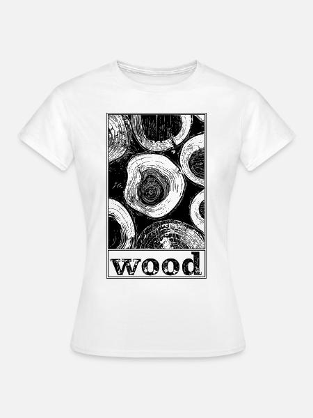 wood - Frauen T-Shirt - Weiß