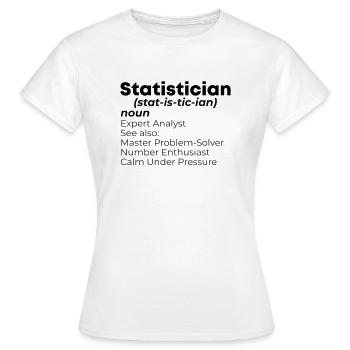 Statistik Statistiker Mathematiker Mathematik - Frauen T-Shirt - Weiß - Vorne - AI Model Female 172 dark (172cm)