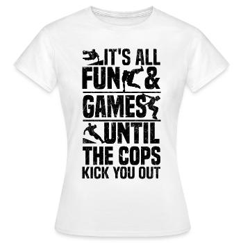Parkour - T-shirt Femme - blanc - Devant - AI Model Female 172 dark (172cm)