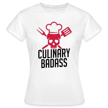 Chef cuisinier chef Humour Badass - T-shirt Femme - blanc - Devant - AI Model Female 172 dark (172cm)