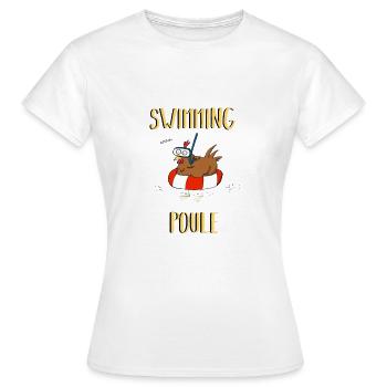 MRTRAB HEN - Frauen T-Shirt - Weiß - Vorne - AI Model Female 172 dark (172cm)