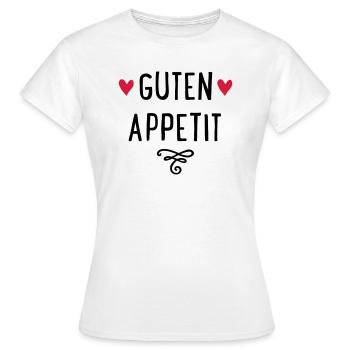 GUTEN APPETIT - Frauen T-Shirt - Weiß - Vorne - AI Model Female 172 dark (172cm)