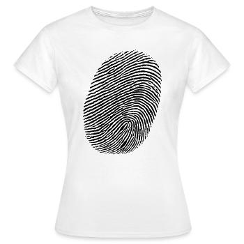 Finger - fingerprint - Women's T-Shirt - white - Front - AI Model Female 172 dark (172cm)