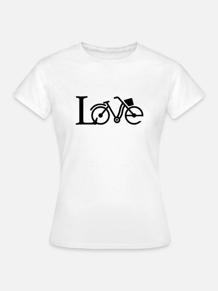 Love - creative bicycle design gift - Women's T-Shirt - white