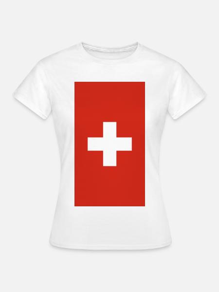 Telefon-Fall der Schweizer Flagge - Frauen T-Shirt - Weiß