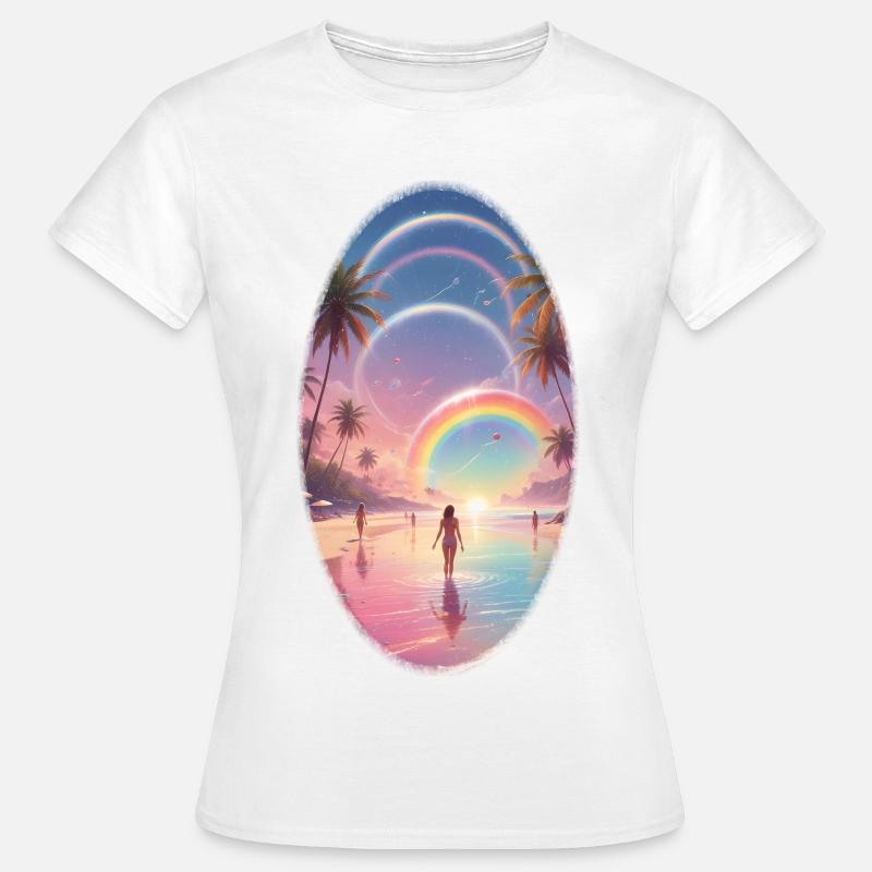 Pastel Beach Rainbow Dream - Women's T-Shirt - white