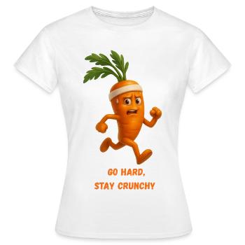 CarottesGo Hard Reste Croquante Caricature - T-shirt Femme - blanc - Devant - AI Model Female 172 dark (172cm)