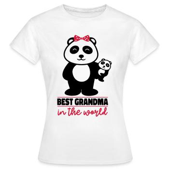 Best Grandma in the World - Women's T-Shirt - white - Front - AI Model Female 172 dark (172cm)