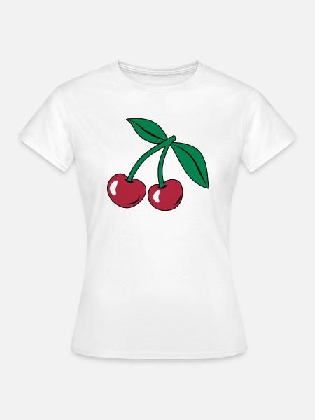 Kirsche - Frauen T-Shirt - Weiß