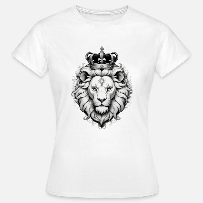 Re Leone - Maglietta da donna - bianco
