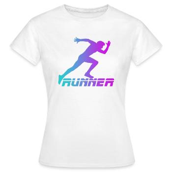 Runner - T-shirt Femme - blanc - Devant - AI Model Female 172 dark (172cm)