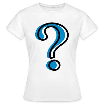 Point d'interrogation? - T-shirt Femme - blanc - Devant - AI Model Female 172 dark (172cm)